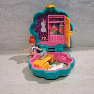 Mattel Polly Pocket Tiny Places Fab Studio Compacts Figure - Missing Pieces